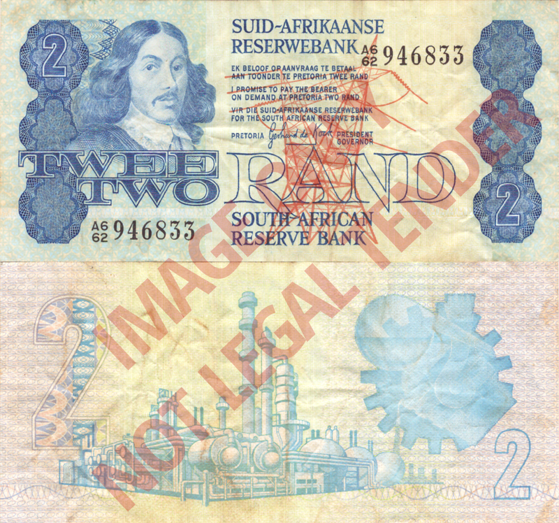 South Africa R2 Third Series - Gerhard de Kock  Banknote [A662 946833]